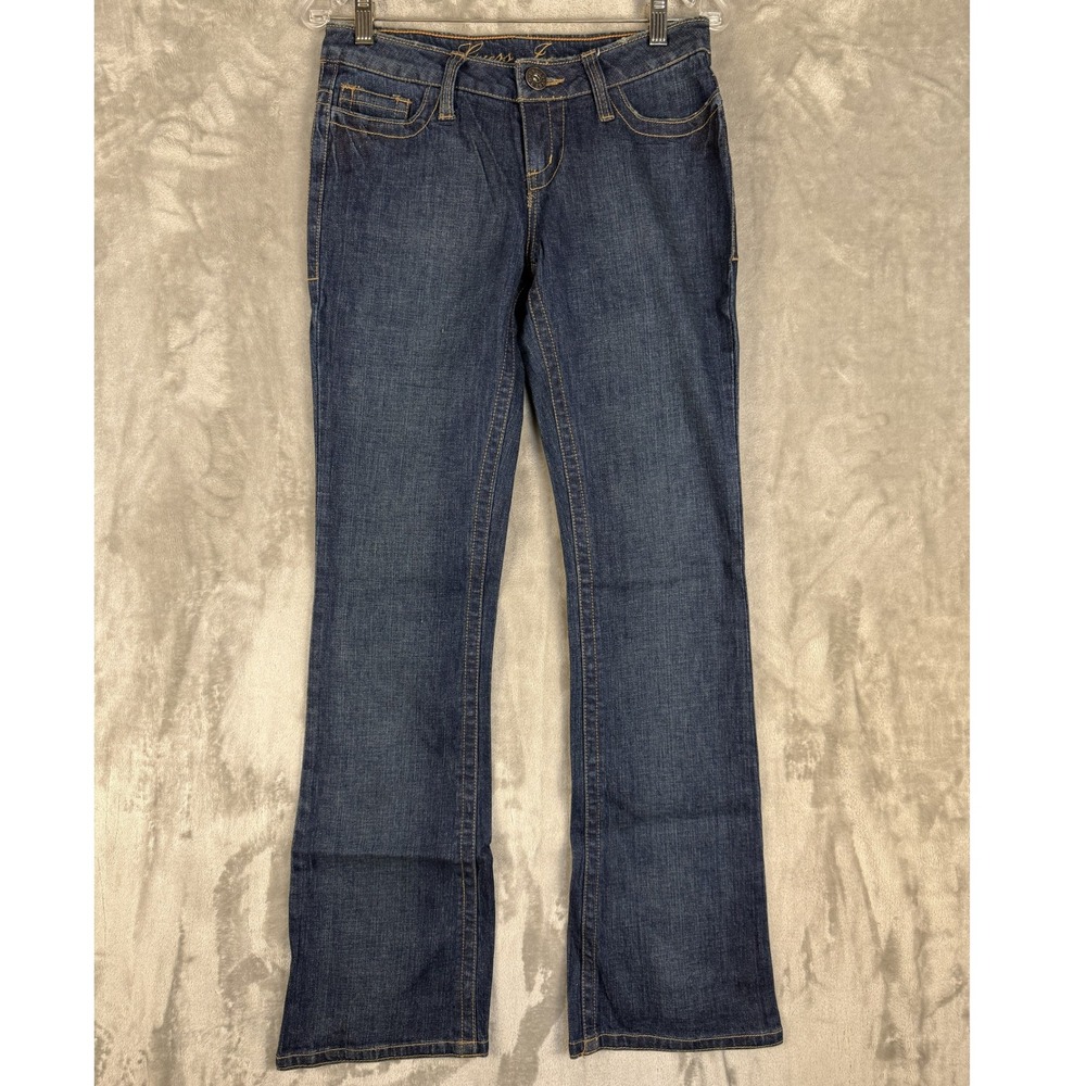 Y2K Guess Jeans Women's Size 26 Bootcut‎ Blue Denim Embroidered Jeans Pants